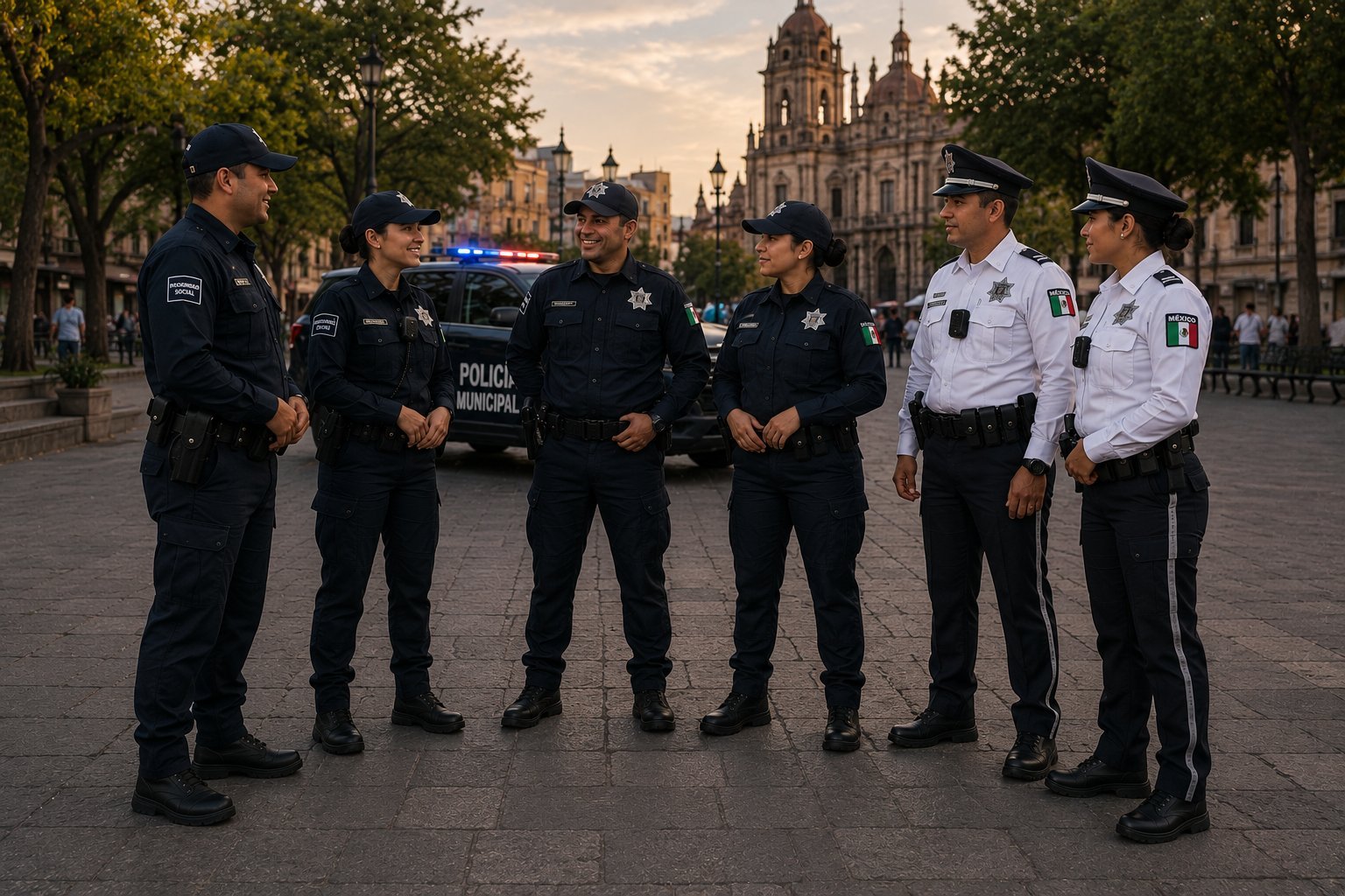 Seguridad en plaza pública